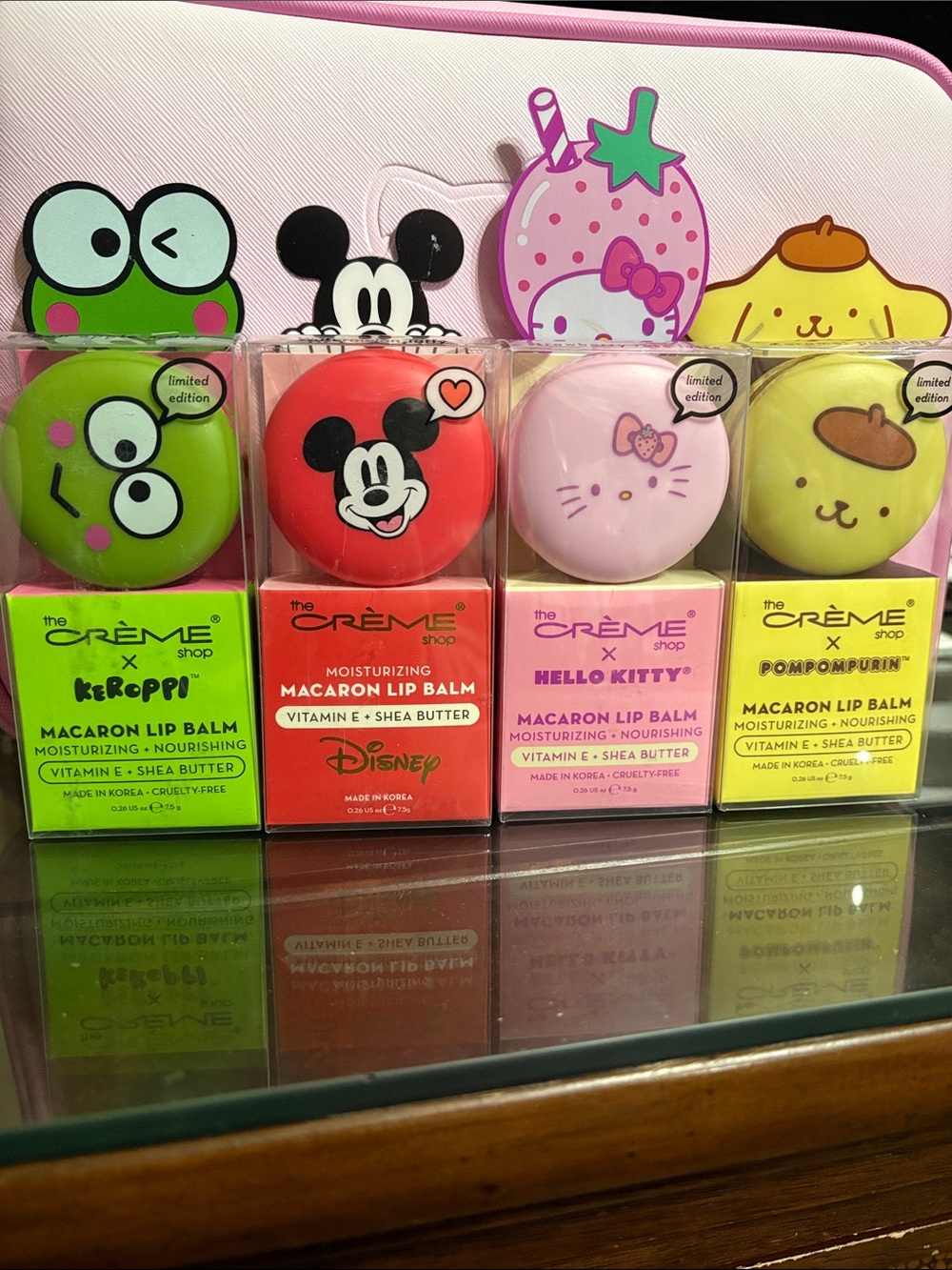 The Crème Shop Limited Edition Set Of 4 
Keroppi, Mickey, HK & Pompompurin